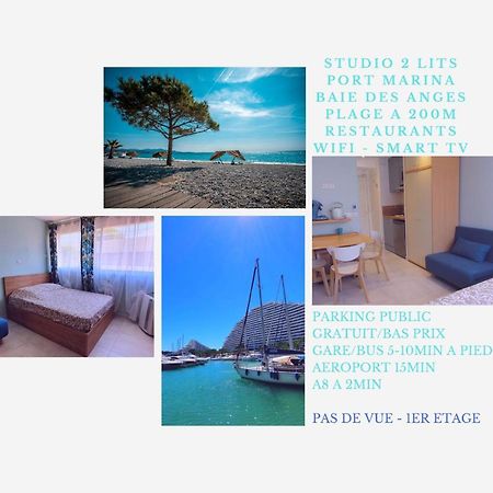 Studio Confort, Plages Proche, Wifi, 2 Lits - Fame Marina Baie Des Anges Villeneuve-Loubet Kültér fotó